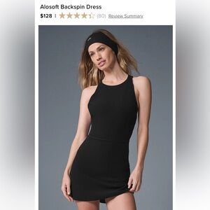 ALO Yoga Black Backspin Dress